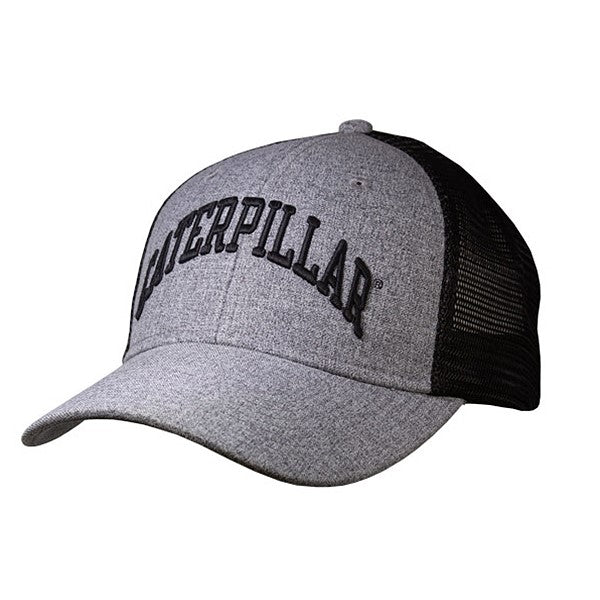 caterpillar Bold Linen Grey Cap w/Soft Black Mesh