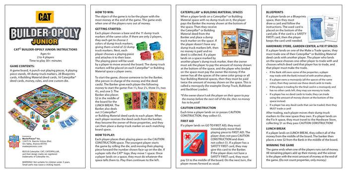 Caterpillar Caterpillar Builder Opoly Junior