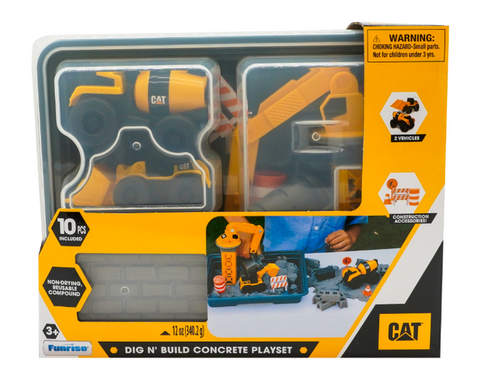 Caterpillar Dig N' Build Concrete Playset