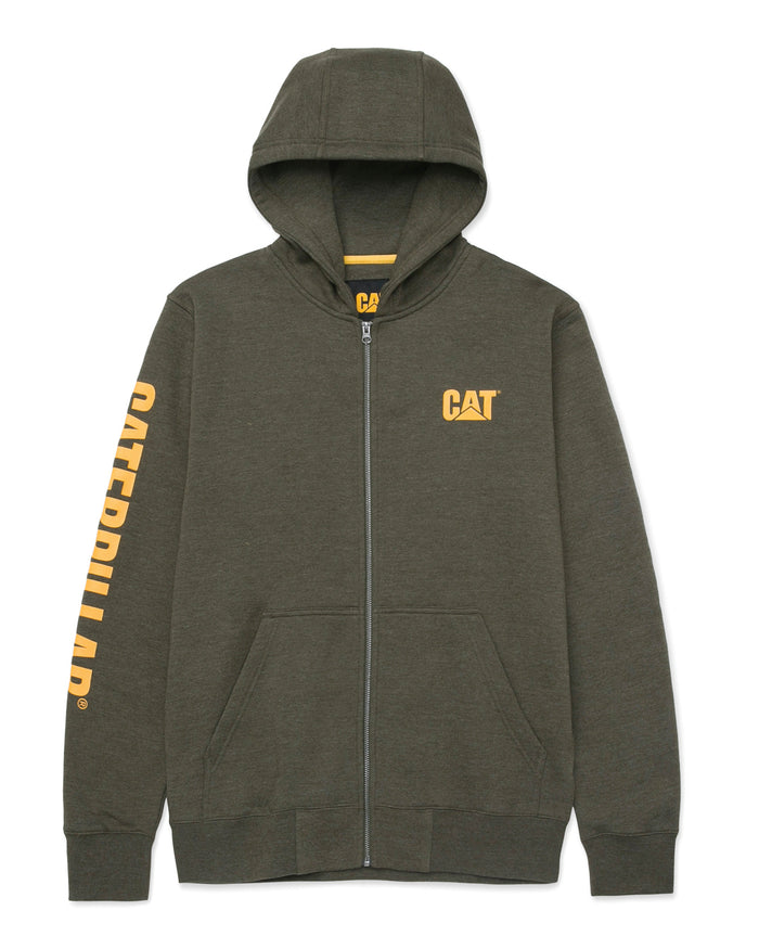 caterpillar Full Zip Hoodie Banner Sweatshirt