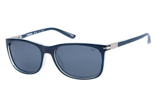 caterpillar Gloss Navy Sunglasses w/Smoke Lens