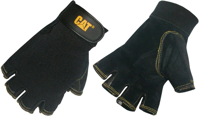 Caterpillar Half Finger Reversed Pigskin Glove