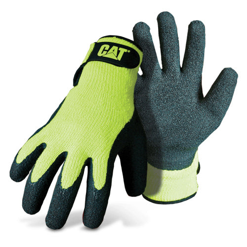 caterpillar Hi Vis Green Latex Coated Palm Glove