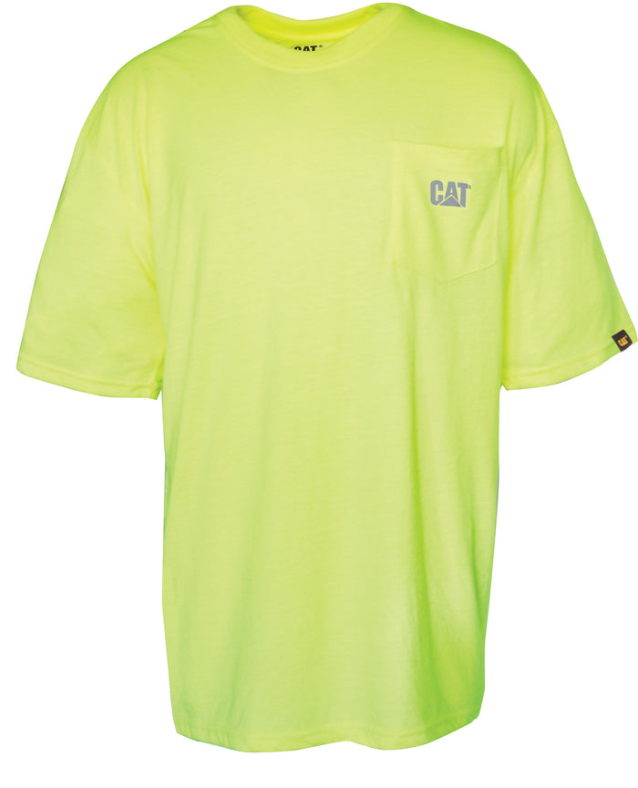 caterpillar HI-VIS Logo Pocket Tee