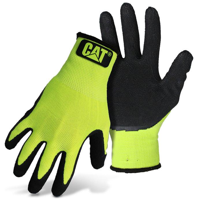caterpillar Hi-Vis Poly Knit Latexpalm Glove