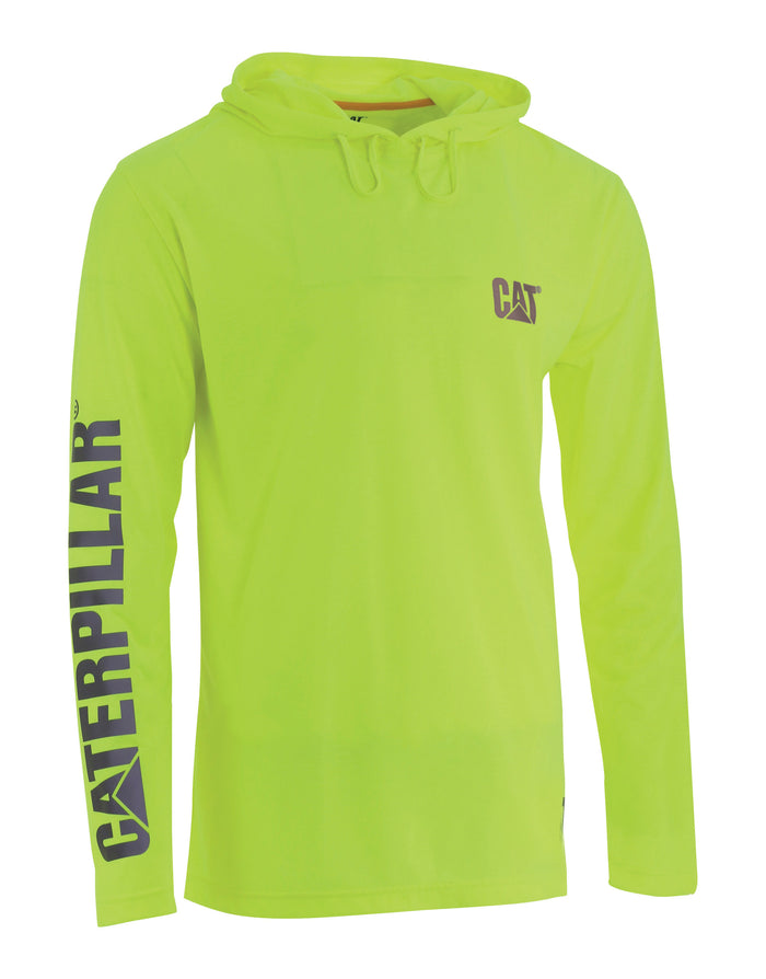 caterpillar Hi-Vis UPF Hooded Banner L/S Tee