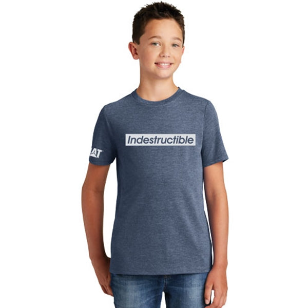 caterpillar Indestructible Youth Tee Navy Frost