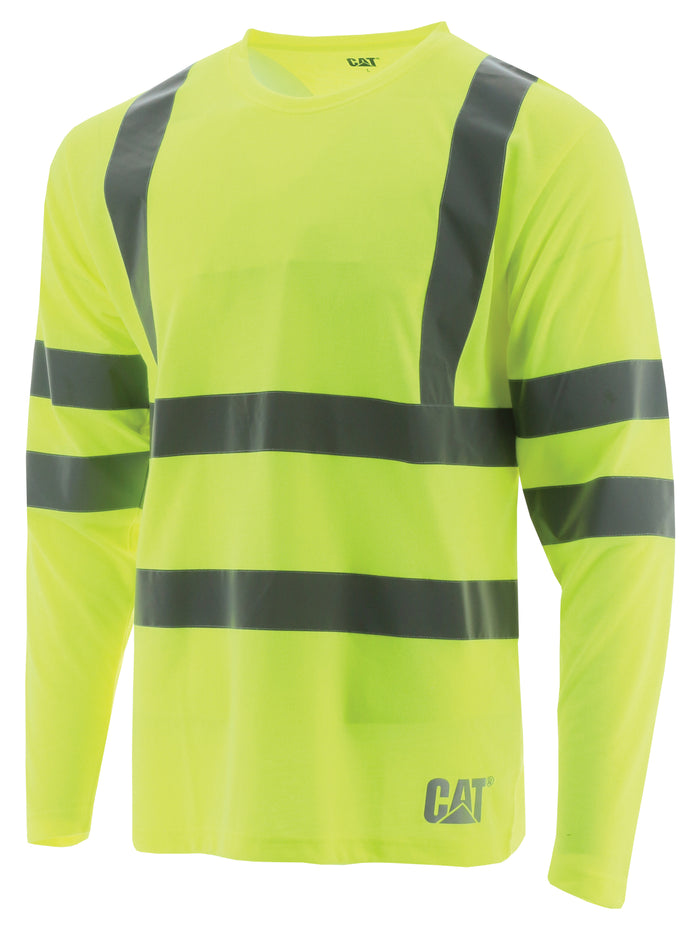 caterpillar L/S Hi-Vis Class III Tee