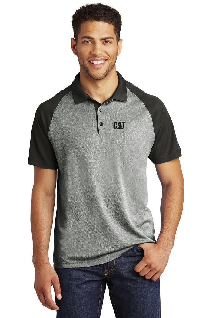 caterpillar Men's Raglan Heather Block Polo