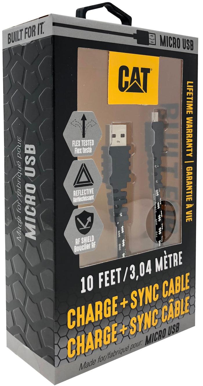 Caterpillar Micro USB To USB 10' Cable