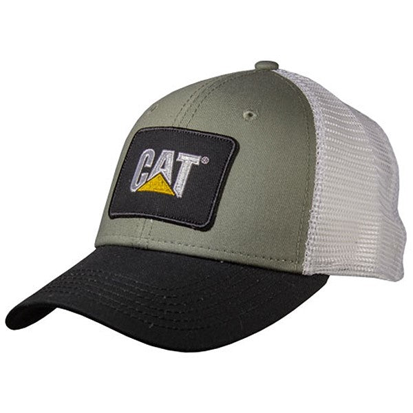 caterpillar Mossy Green Cap with Mesh Back