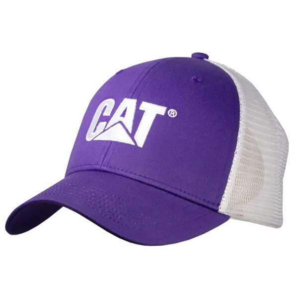 caterpillar Purple Cap w/White Logo
