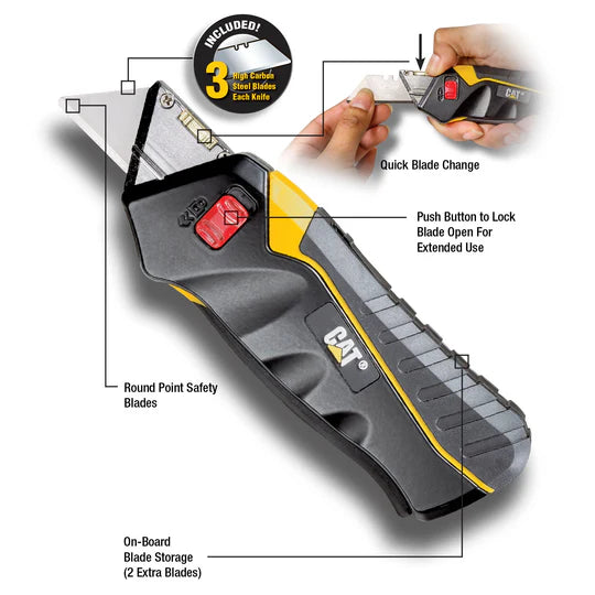Caterpillar Safety Squeeze Utility Knife
