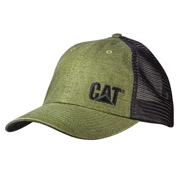caterpillar Spruce Green Cap w/Black Mesh