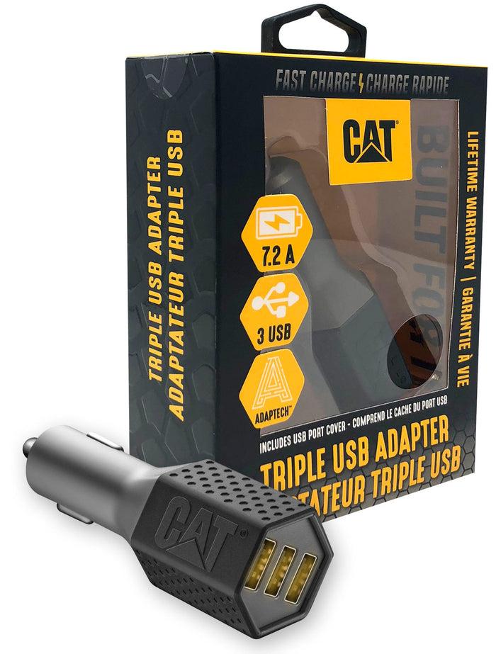 caterpillar Triple USB DC Vehicle Adapter