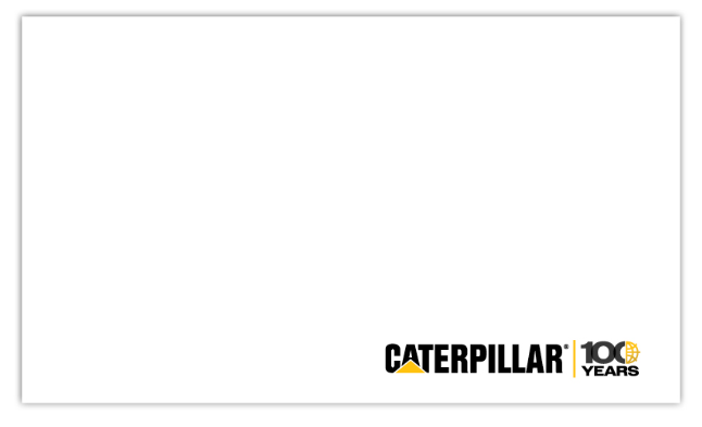 caterpillar White Centennial Blank Notecard