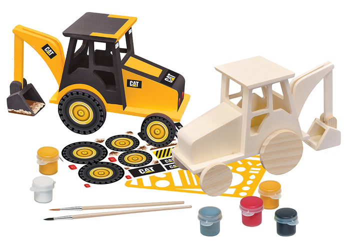 Caterpillar Wood Paint Kit Backhoe