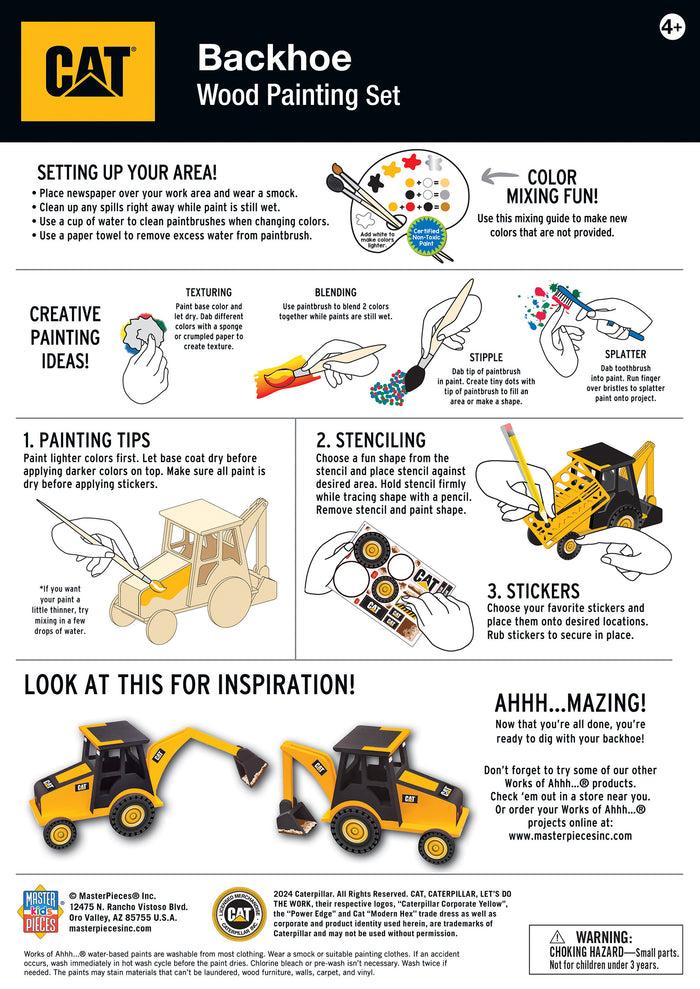 Caterpillar Wood Paint Kit Backhoe