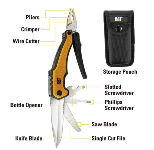 Caterpillar XL Multi-Tool With Pouch