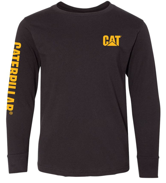 caterpillar Youth Banner L/S Tee