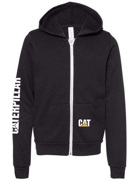 caterpillar Youth Full Zip Hoodie Sweatshirt