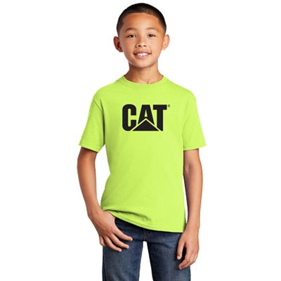 caterpillar Youth Neon Yellow Tee