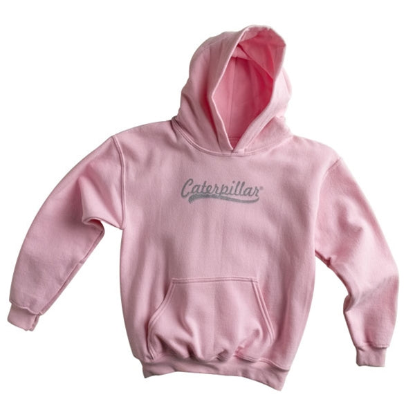 caterpillar Youth Script hoodie Pink/Silver