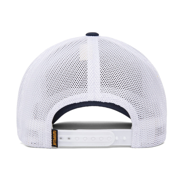 Caterpillar Distressed Flag Flexfit 110 Detroit Blue Cap