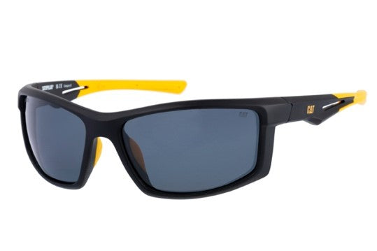 caterpillar High Wrap Sunglasses Matte Black w/Smoke Lens