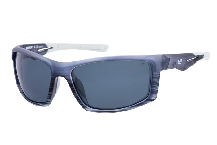 caterpillar High Wrap Sunglasses Matte Navy w/Smoke Lens