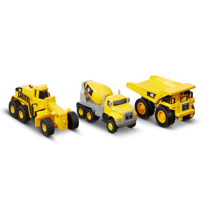 Caterpillar Metal Machines 3 Pack - Concrete Mixer Dump Truck Grader