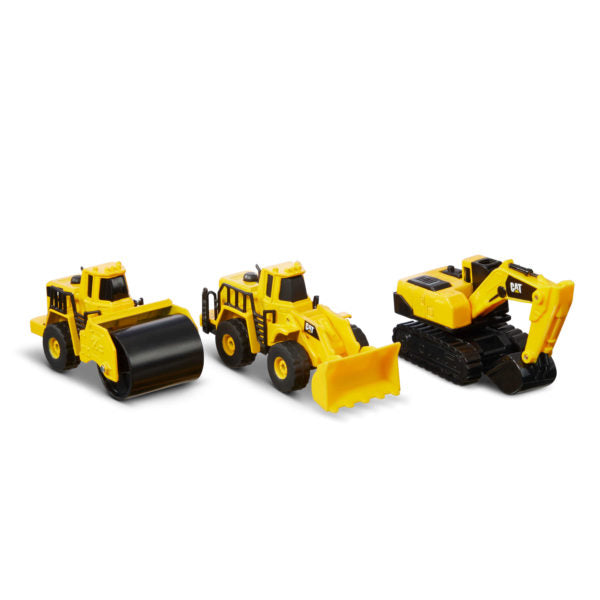 caterpillar Metal Machines 3 Packs - Wheel Loader Excavator Steam Roller