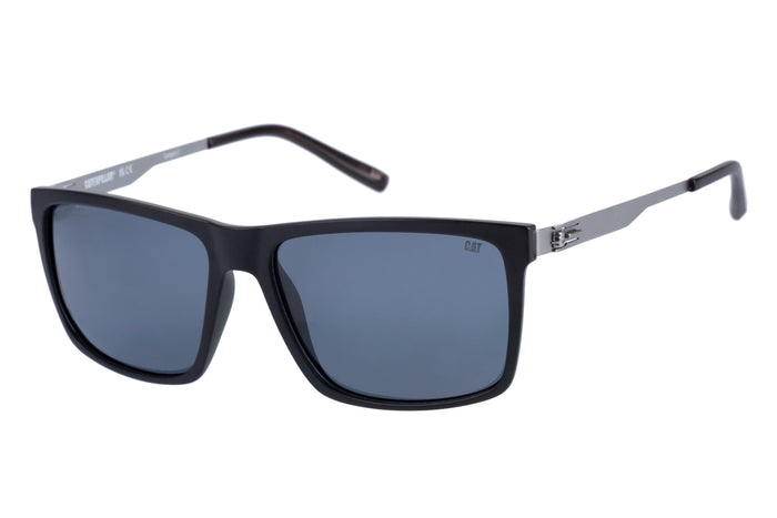 caterpillar Ultra Thin Sunglasses Matte Black w/Smoke Lens