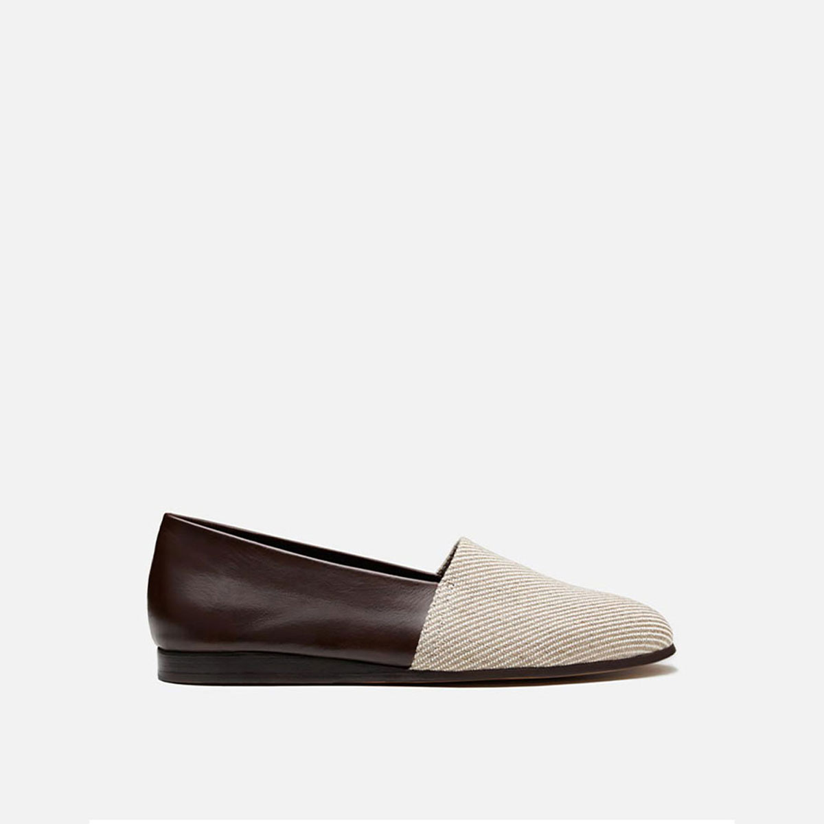 cb cecilia bringheli Amalfi Beige Cotton Dark Brown Leather