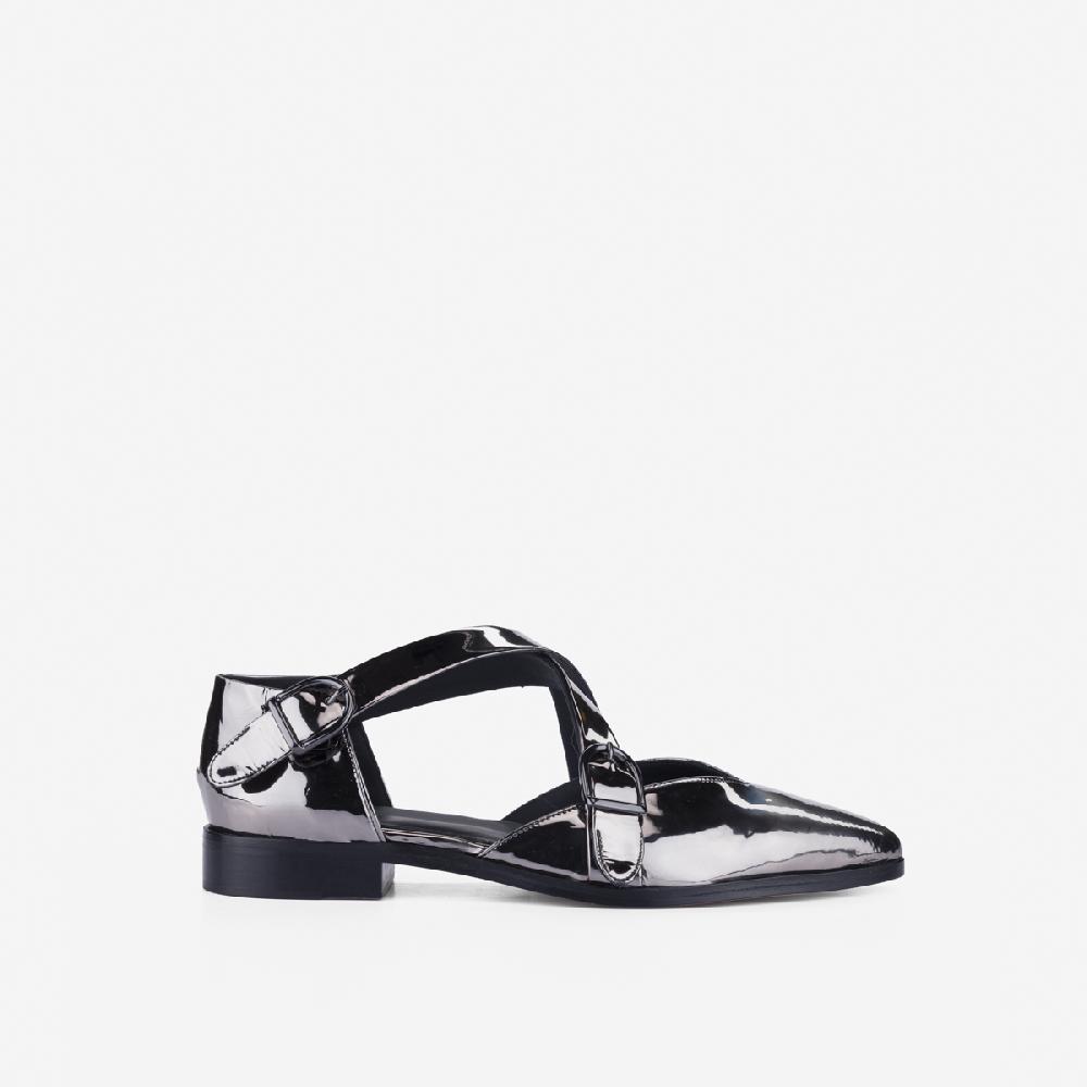 cb cecilia bringheli Croce Patent Silver Fabric