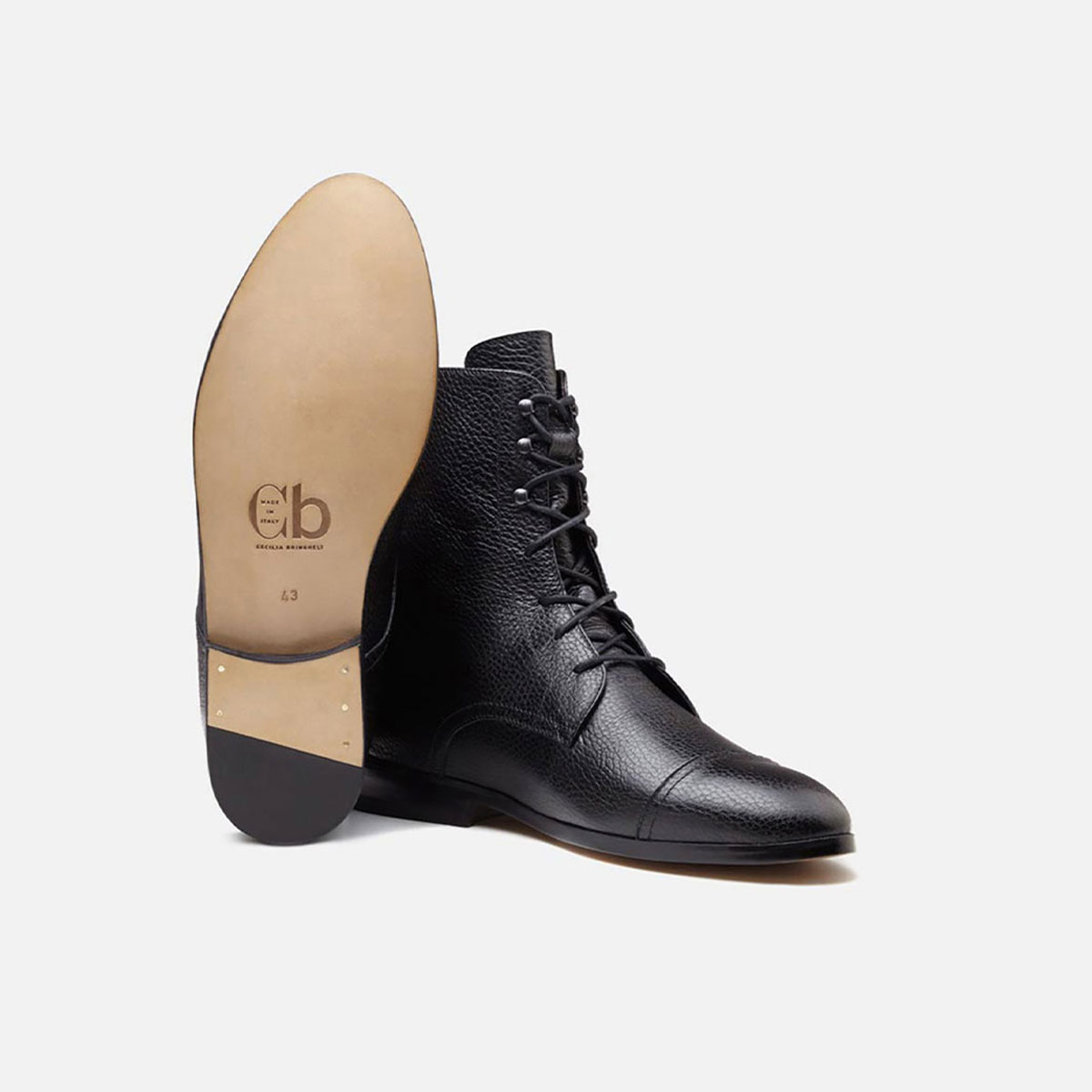 Cb Cecilia Bringheli Eva Black Tumbled Leather