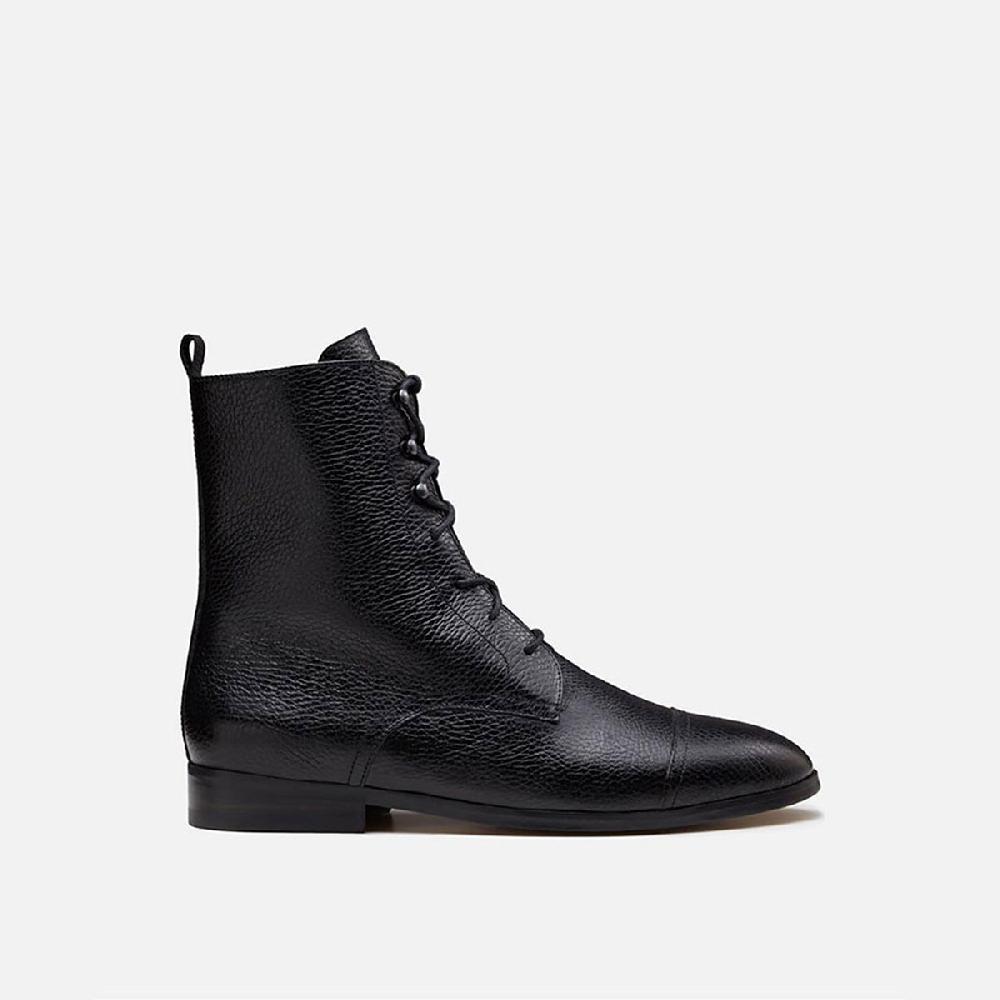 cb cecilia bringheli Eva Black Tumbled Leather