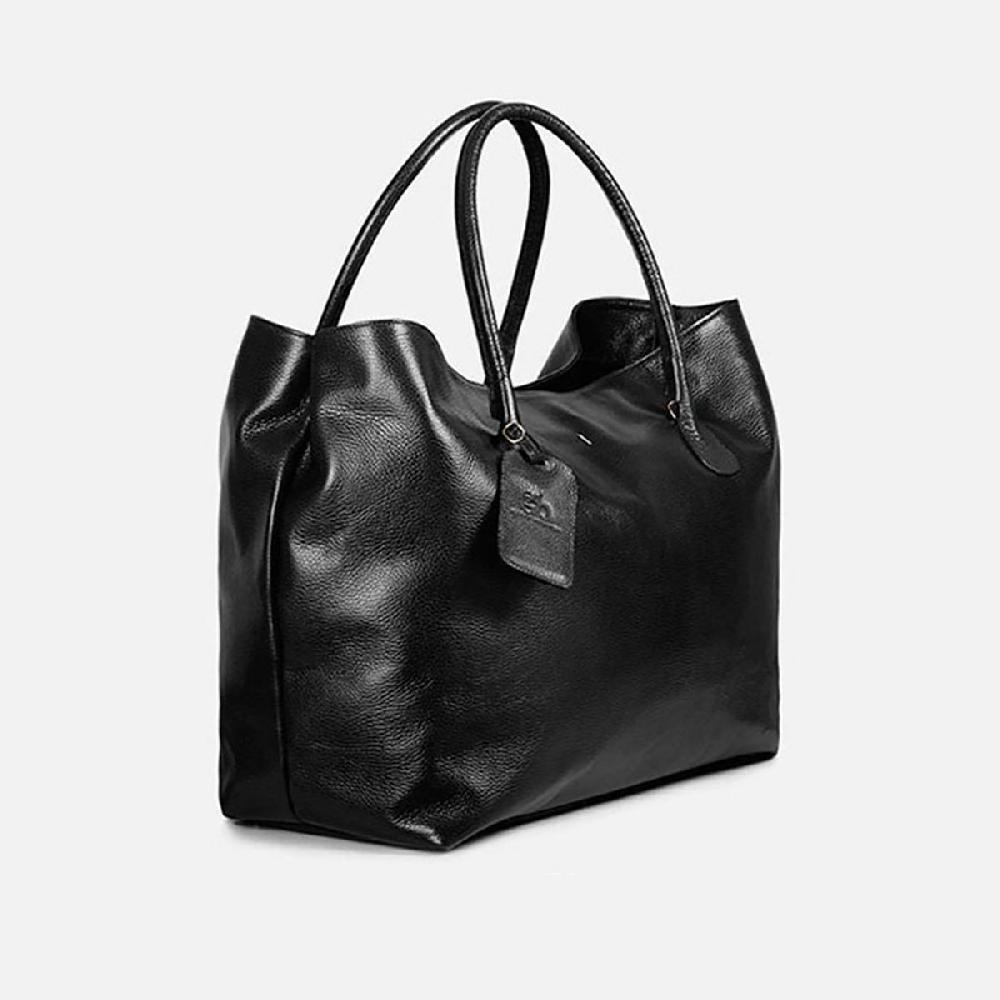cb cecilia bringheli Lido Black Tumbled Leather