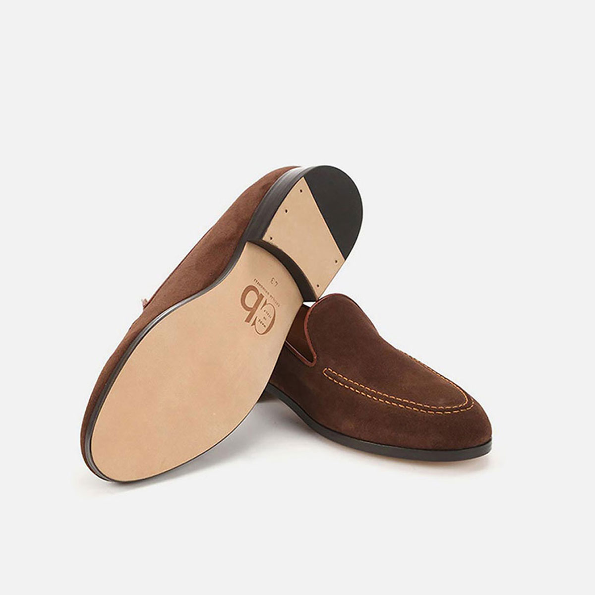 Cb Cecilia Bringheli Dove Chocolate Suede With Tobacco Details