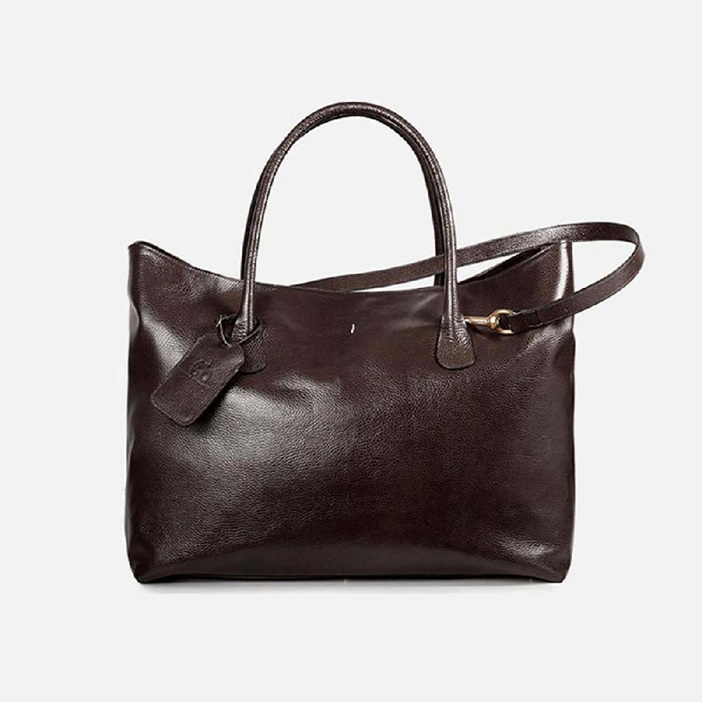 Cb Cecilia Bringheli Lido Dark Brown Tumbled Leather