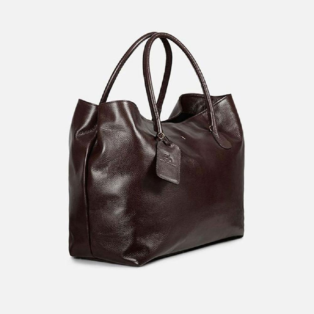 cb cecilia bringheli Lido Dark Brown Tumbled Leather