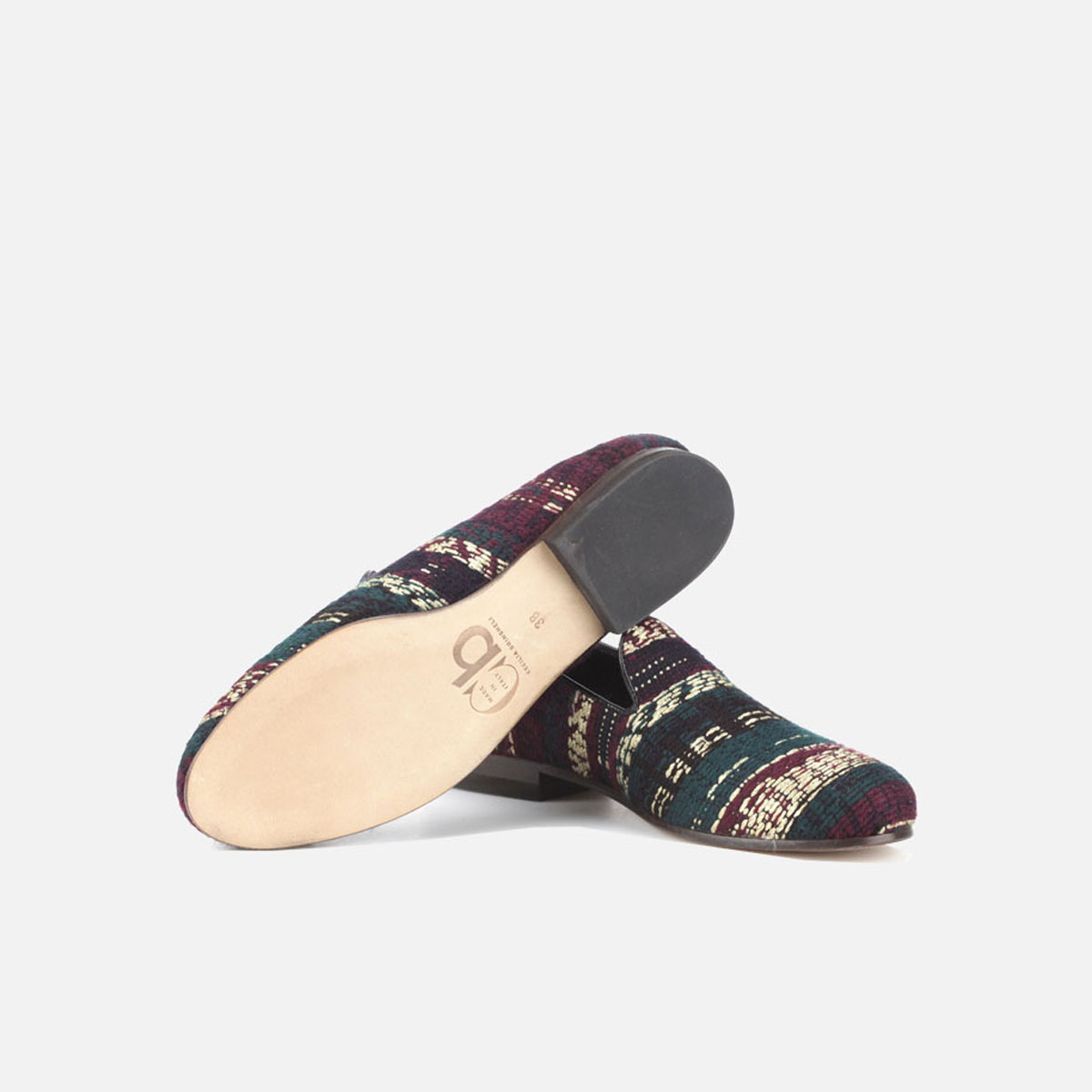 Cb Cecilia Bringheli Positano Petrol Blue Gold Woven