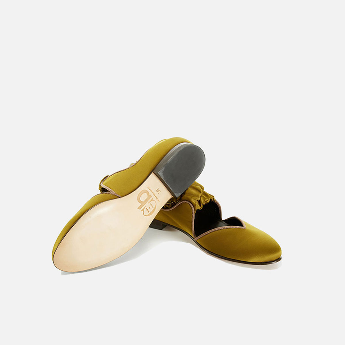 Cb Cecilia Bringheli Saracina Olive Green Silk Satin