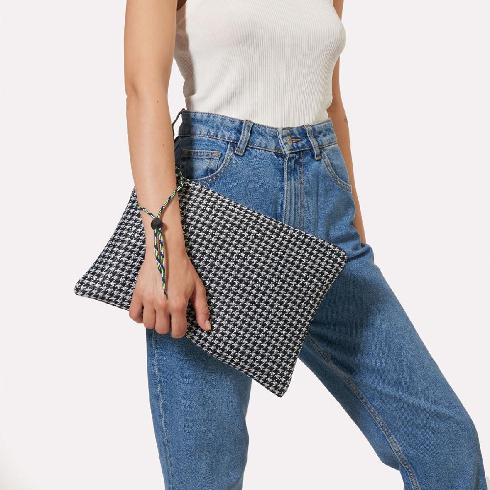 Cb Cecilia Bringheli Ventiquattro Black White Woven Raffia