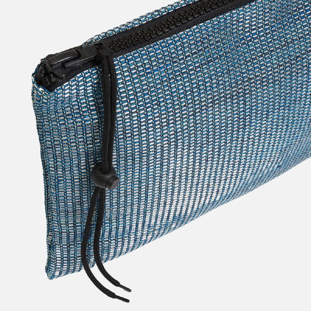 Cb Cecilia Bringheli Ventiquattro Metallic Blue Woven Fabric