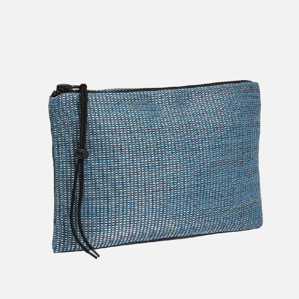 cb cecilia bringheli Ventiquattro Metallic Blue Woven Fabric