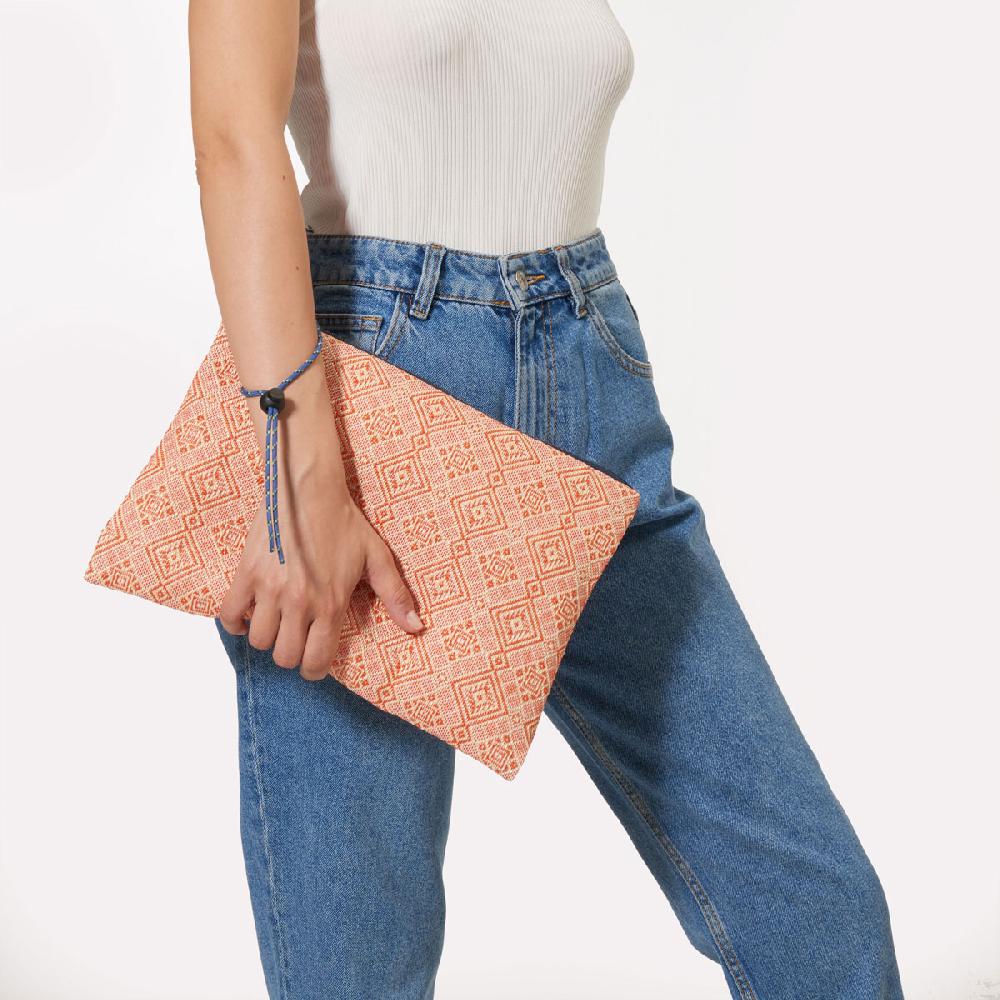 Cb Cecilia Bringheli Ventiquattro Orange White Jacquard