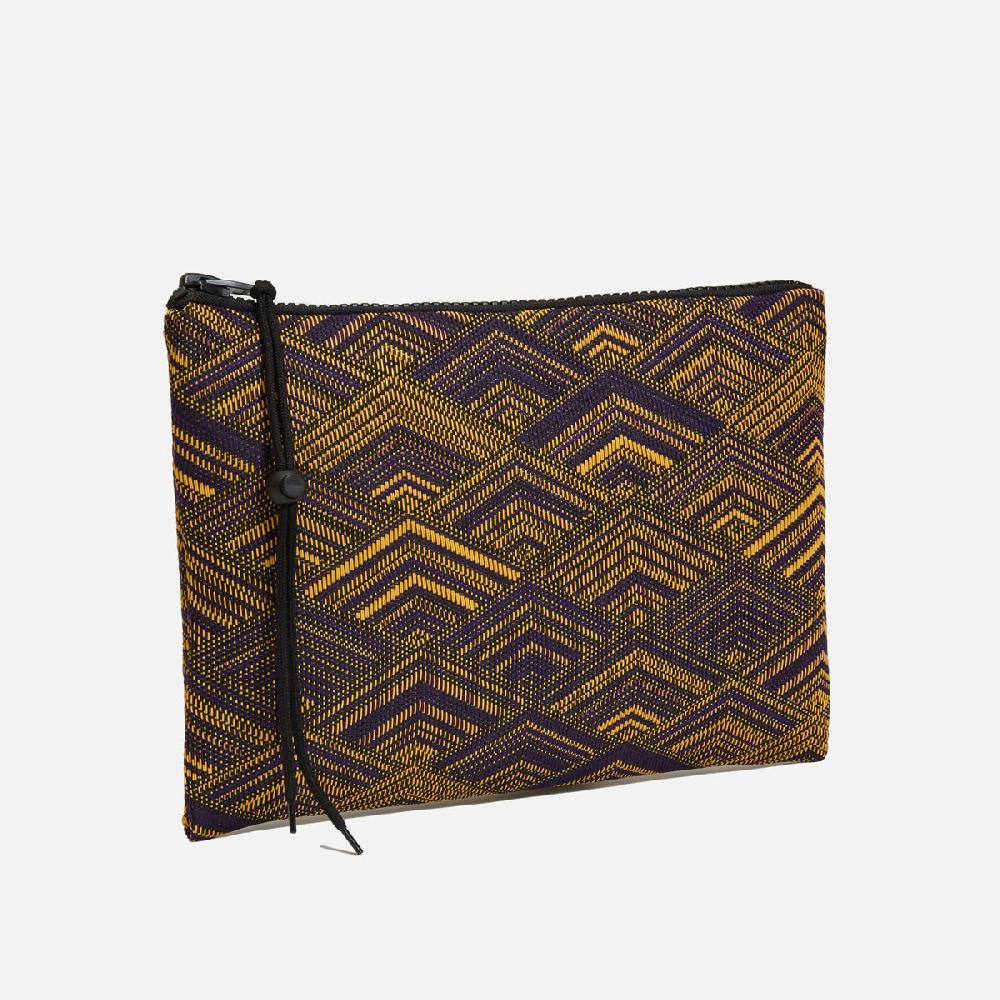 cb cecilia bringheli Ventiquattro Purple Yellow Black Woven Fabric