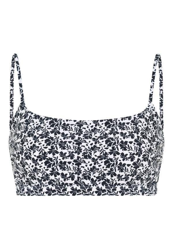 ccdk Babette Bikini Top Black AOP