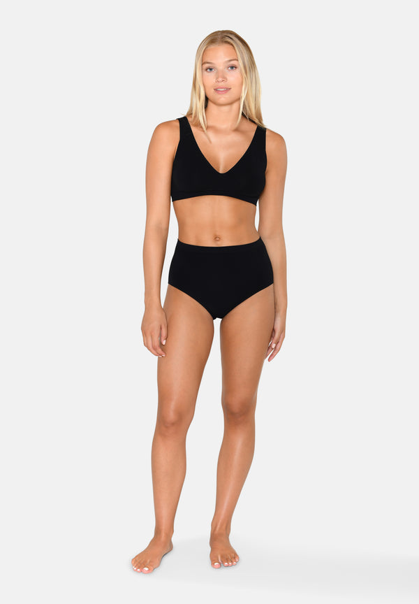 Ccdk Bamboo Seamless Maxi Brief Black